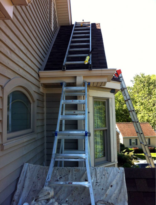 Paint Dormers On A Steep Roof